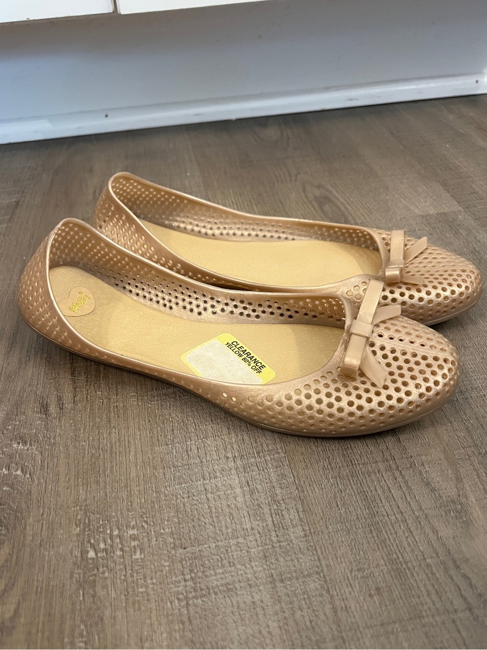 Mel by Melissa Gold Jelly Ballet Flats
